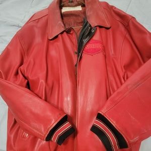 Avirex leather varsity jacket